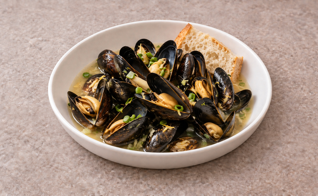Mussels In Ginger and Lemongrass Broth